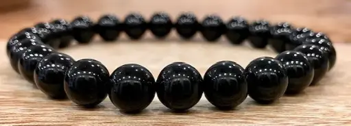 Bracelet Tourmaline Noire 8mm (Taille grand poignet)