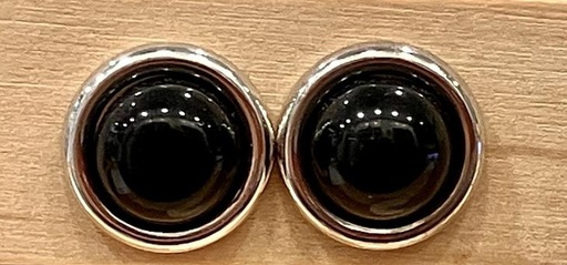 Boucles d'oreilles Onyx puce