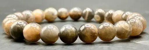 Bracelet Pierre de Lune Noire 8mm