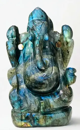 Sculpture Ganesh en labradorite